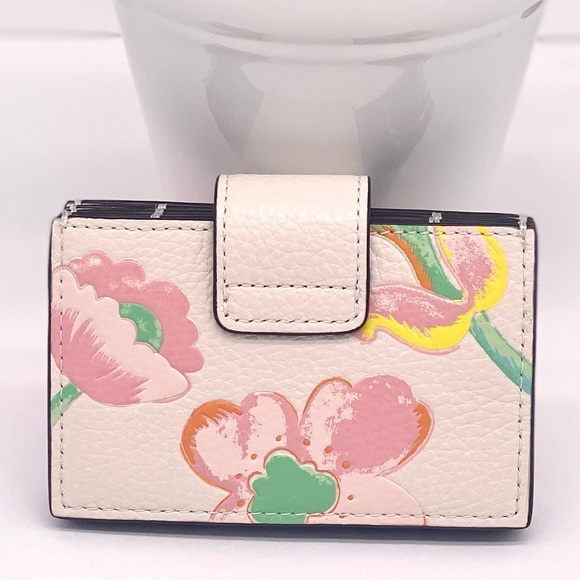 Coach Accordion Card Case With Mystical Floral Print - Picture 5 of 9